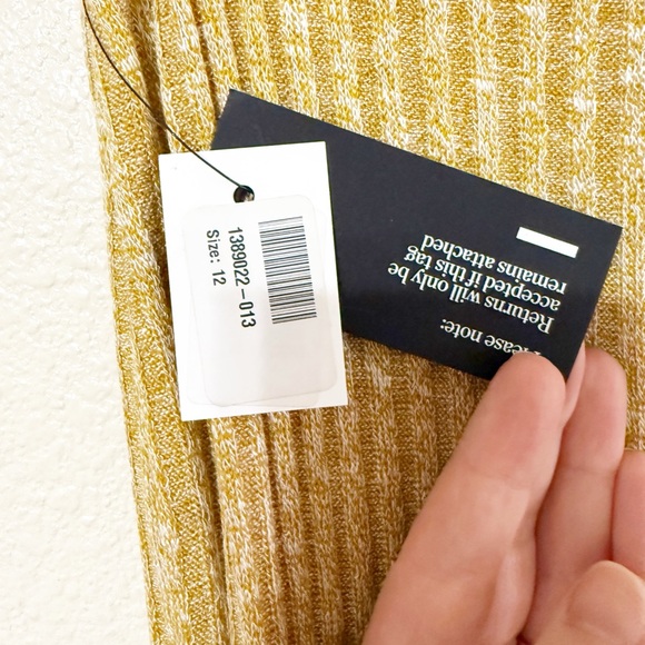 NWT 16Arlington Nasu Leather-trimmed Ribbed-knit Maxi Skirt Pastel yellow $580 - Picture 11 of 16